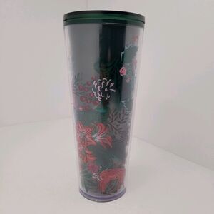 Starbucks Holiday Woodland Berry Venti Tumbler 24oz Cup Green Red